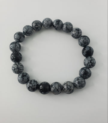 Snowflake Obsidian bracelet